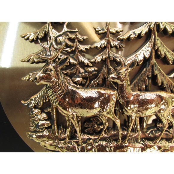 3D Copper Wall Art Bull & Cow Elk Deer "One horn broken" realistic! Rustic Cabin - Picture 2 of 4